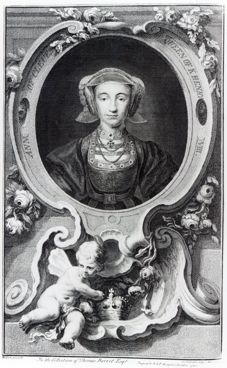 Anne of Cleves，由Jacobus Houbraken雕刻，1740年 作者 小汉斯·霍尔拜因