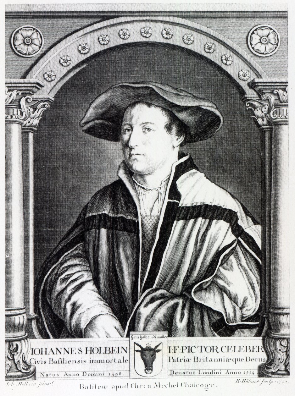 Hans Holbein the Younger，由Bartholomaus Huebner雕刻，1790年 作者 小汉斯·霍尔拜因