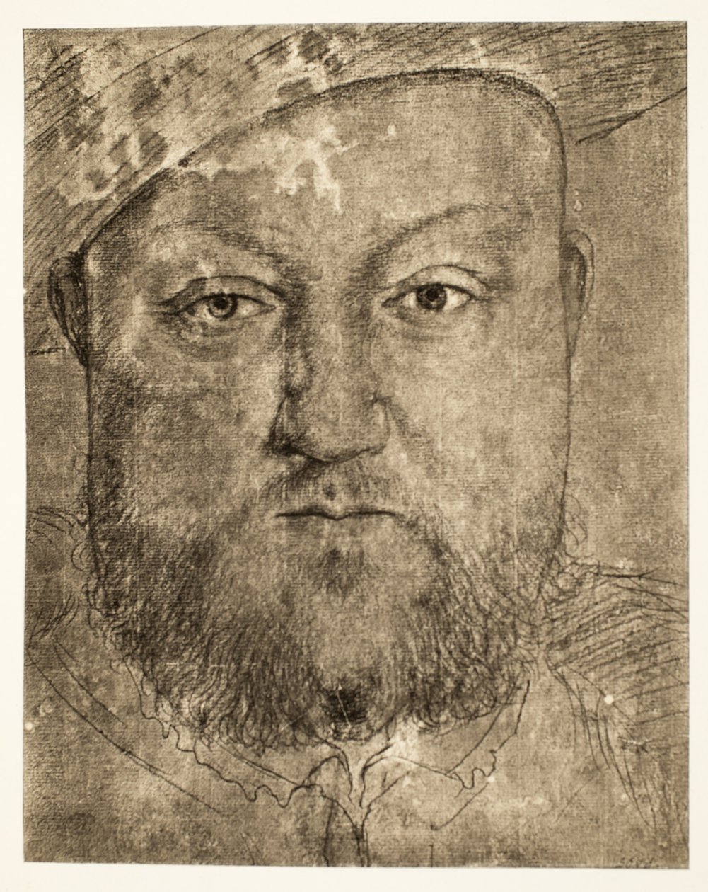 亨利八世粉笔画，1540年，酒吧。 1902年（珂罗版） 作者 小汉斯·霍尔拜因
