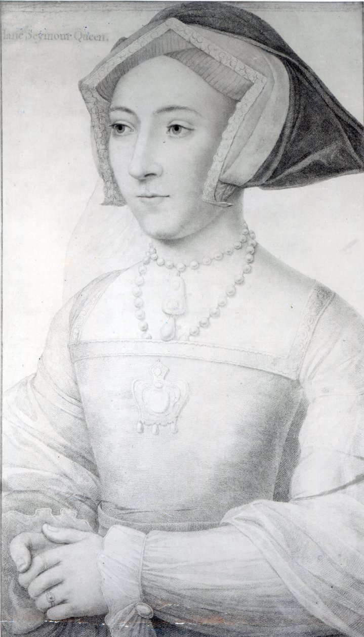 Jane Seymour，第1536页（粉笔，钢笔和墨水） 作者 小汉斯·霍尔拜因
