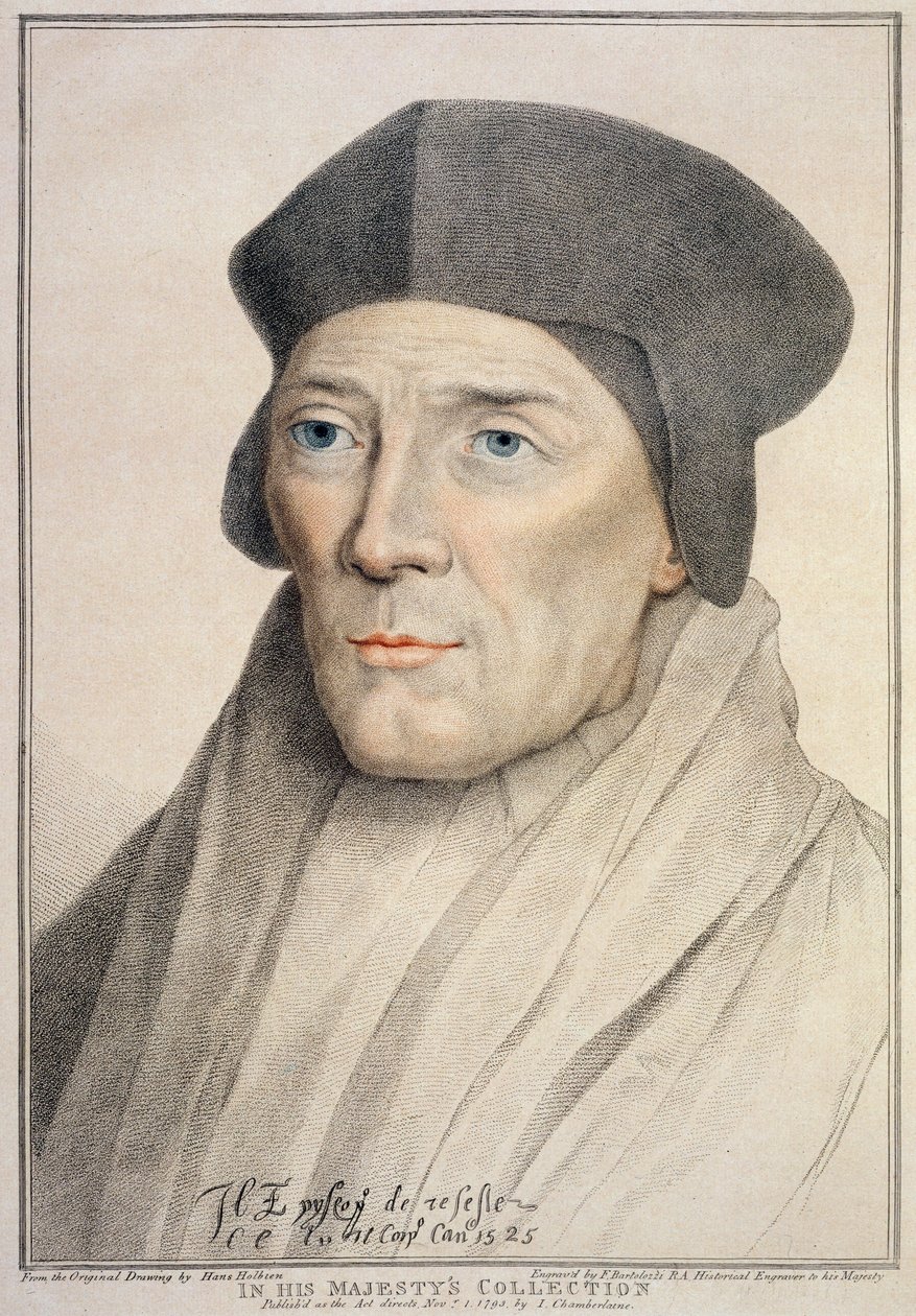 罗切斯特主教约翰费舍尔（1469-1535）由Francesco Bartolozzi（1727-1815）刻 作者 小汉斯·霍尔拜因