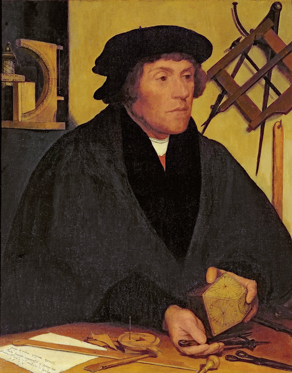 Nicholas Kratzer的肖像（1487-c.1550）科珀斯克里斯蒂学院院士和后来的天文学家皇家亨利八世，19世纪复制的1528年原版卢浮宫 作者 小汉斯·霍尔拜因