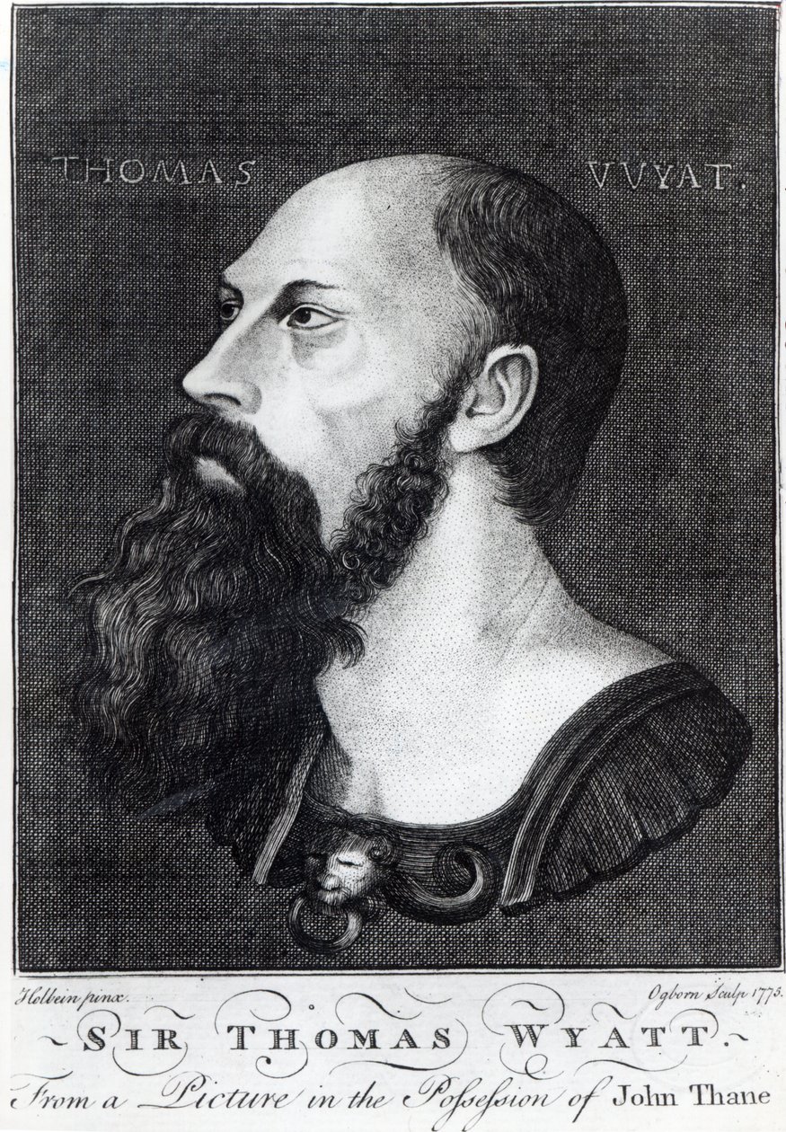 1775年由奥格博恩（Ogborn）刻的托马斯·怀亚特爵士（Sir Thomas Wyatt the Younger）的肖像（约1521-54） 作者 小汉斯·霍尔拜因
