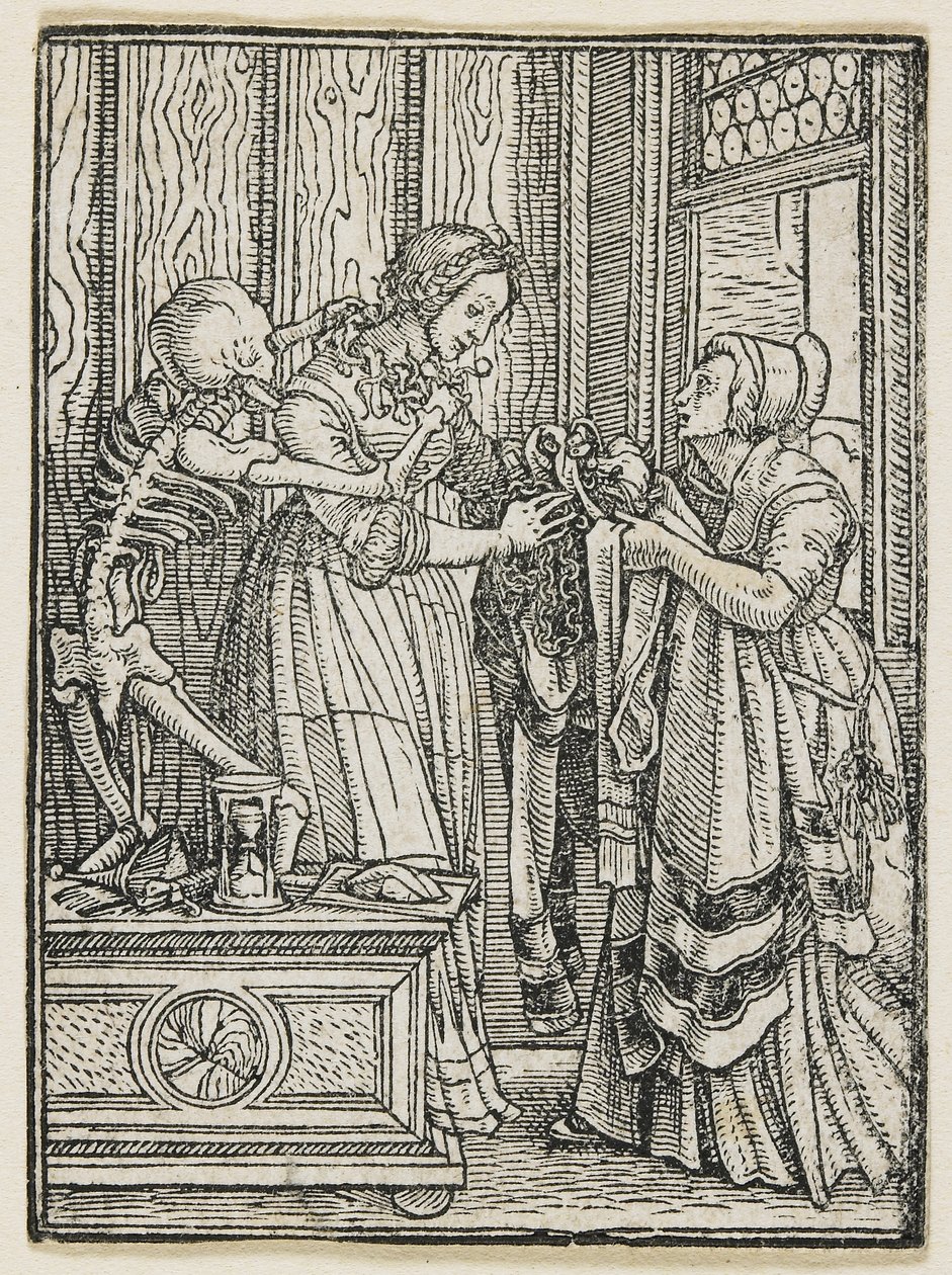 死亡之舞（里昂）伯爵夫人，1538年，1523-1526 作者 小汉斯·霍尔拜因