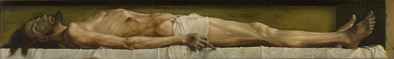 死者基督，1521年（面板上的蛋彩画） 作者 小汉斯·霍尔拜因
