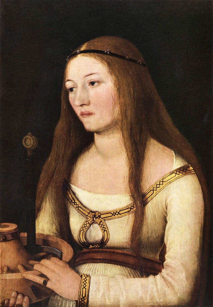 卡塔琳娜-施瓦茨（Katharina Schwarz）与其同名圣人的特征 作者 汉斯·霍尔拜恩