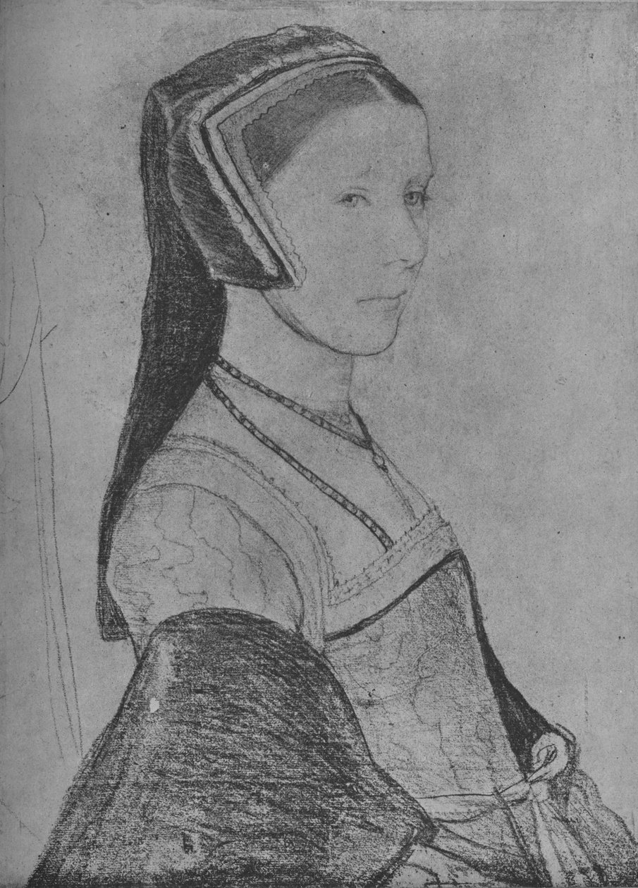 安妮·克雷萨克（Anne Cresacre），c1527年1945年 作者 小汉斯·霍尔拜因