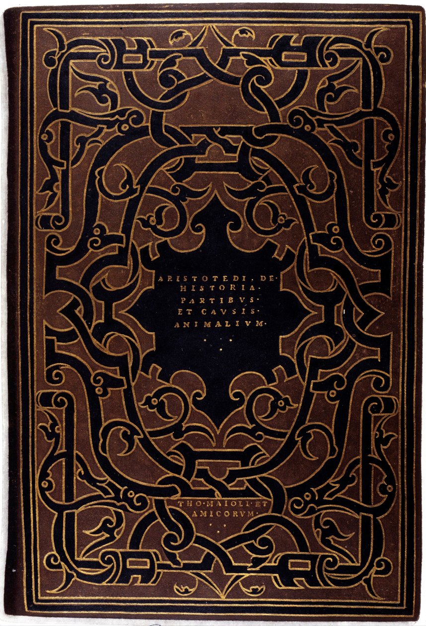 汉斯-霍尔宾（Hans Holbein le Jeune，1497-1543）绘制的《亚里士多德和西奥弗拉斯蒂的历史》画集的装订 1534年，巴黎，装饰艺术 作者 小汉斯·霍尔拜因