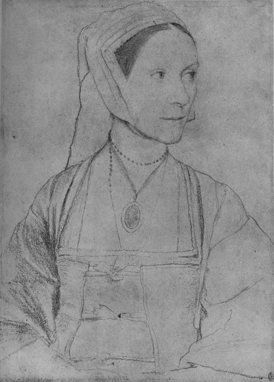 塞西莉·赫伦（Cecily Heron），1526-1527 1945年 作者 小汉斯·霍尔拜因