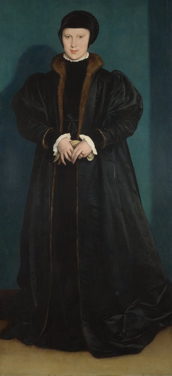 丹麦的克里斯蒂娜（Christina），米兰公爵夫人，1538年 作者 小汉斯·霍尔拜因