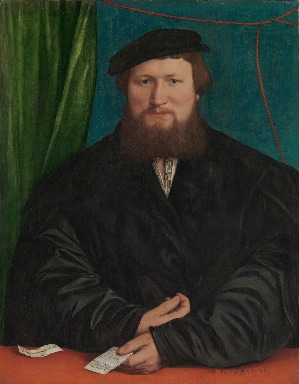 科隆的Derick Berck，1536年（布面油画，木材转移） 作者 小汉斯·霍尔拜因