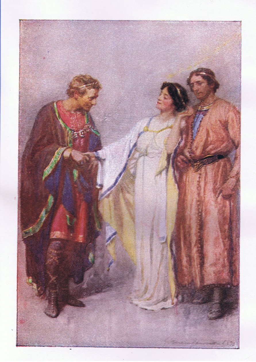 怎么说你呢？我的囚犯还是我的客人？ （The Winters Tale），来自乔治哈拉普有限公司出版的“莎士比亚全集”，20世纪20年代 作者 小汉斯·霍尔拜因