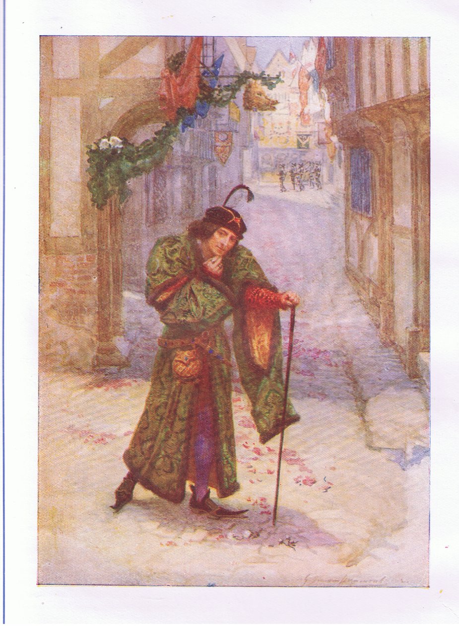 我决心要证明一个反派并且拥有当时的闲暇乐趣（King Richard II），来自George Harrap＆Co Ltd出版的“莎士比亚全集”，20世纪20年代 作者 小汉斯·霍尔拜因