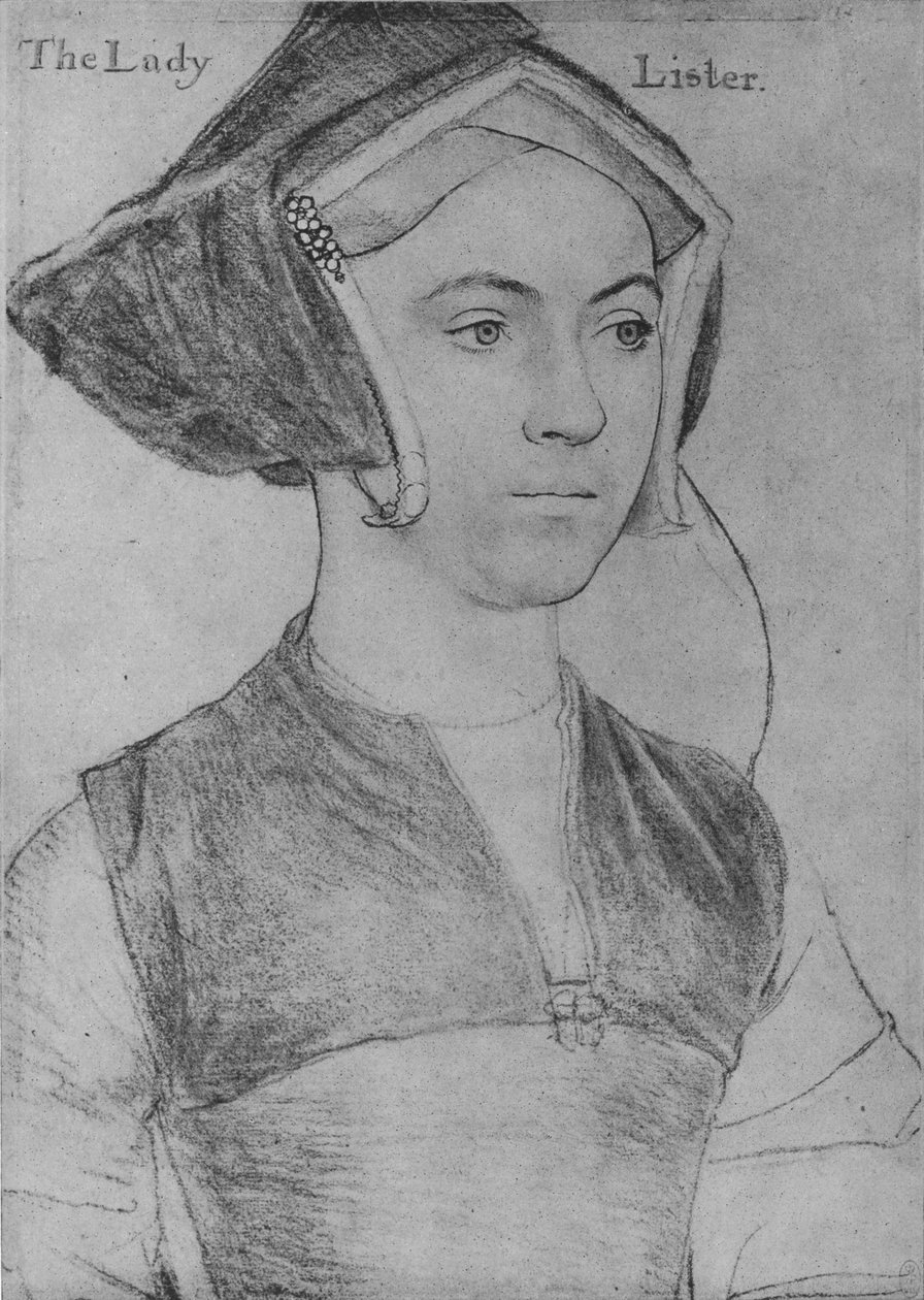 简·李斯特夫人（Jane，Lady Lister），c1532-1543，1945年 作者 小汉斯·霍尔拜因