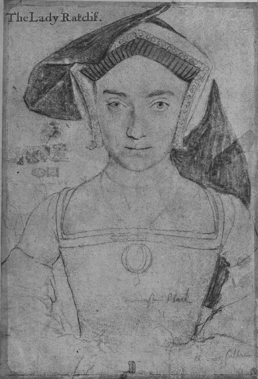 拉特克利夫夫人，c1532-1543，1945年 作者 小汉斯·霍尔拜因