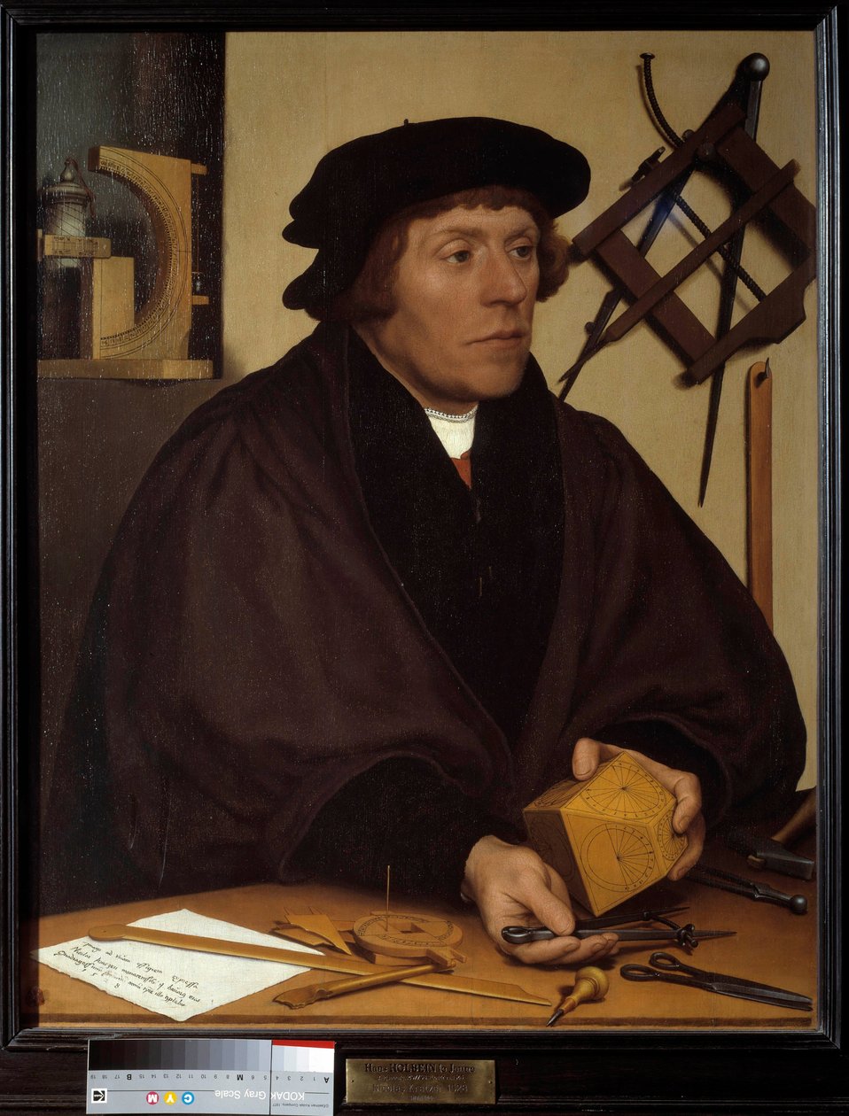 Portrait of Nicolas Kratzer (1487-1550) Astronomer of Henry VIII. Painting by Hans Holbein the Young (1497-1543). 16th century. Dim. 0,83x0,67 m. 作者 小汉斯·霍尔拜因