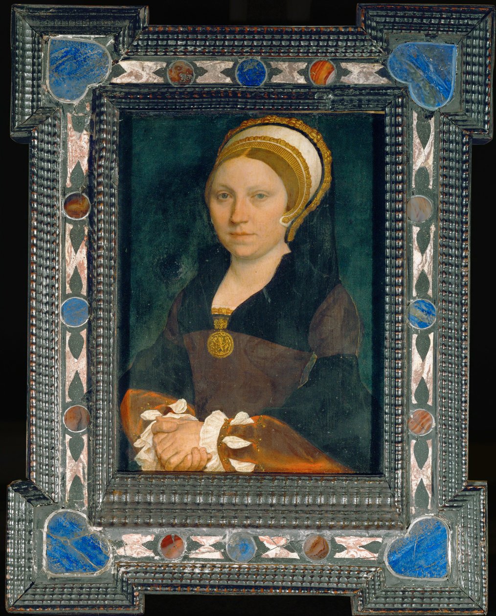 一位英国女士的肖像，1540 年之后（橡木画作） 作者 小汉斯·霍尔拜因