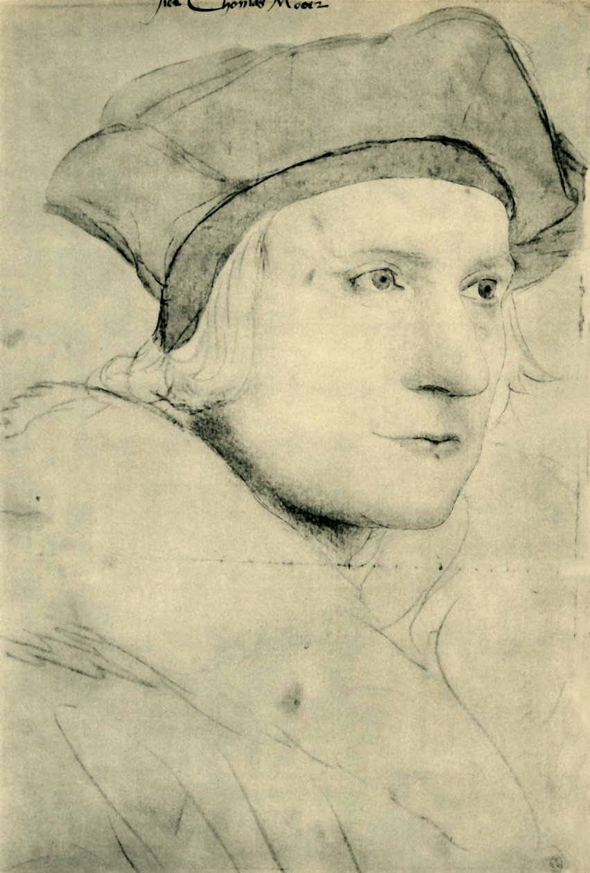 托马斯-莫尔爵士，约1526-1527年，1943年。 作者 小汉斯·霍尔拜因