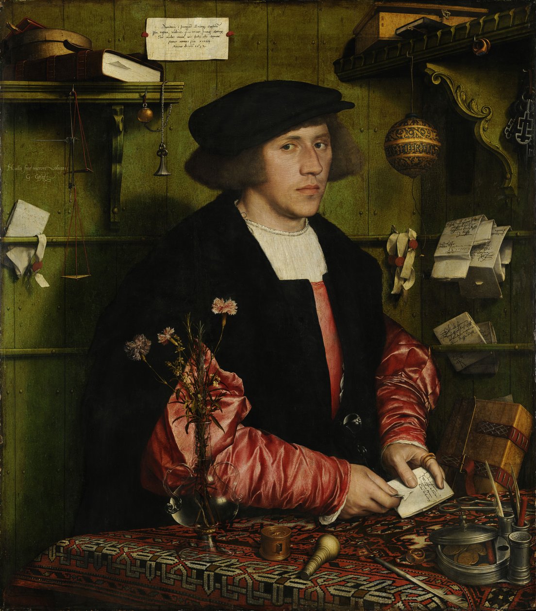 商家乔治·吉塞（Georg Gisze），1532年 作者 小汉斯·霍尔拜因