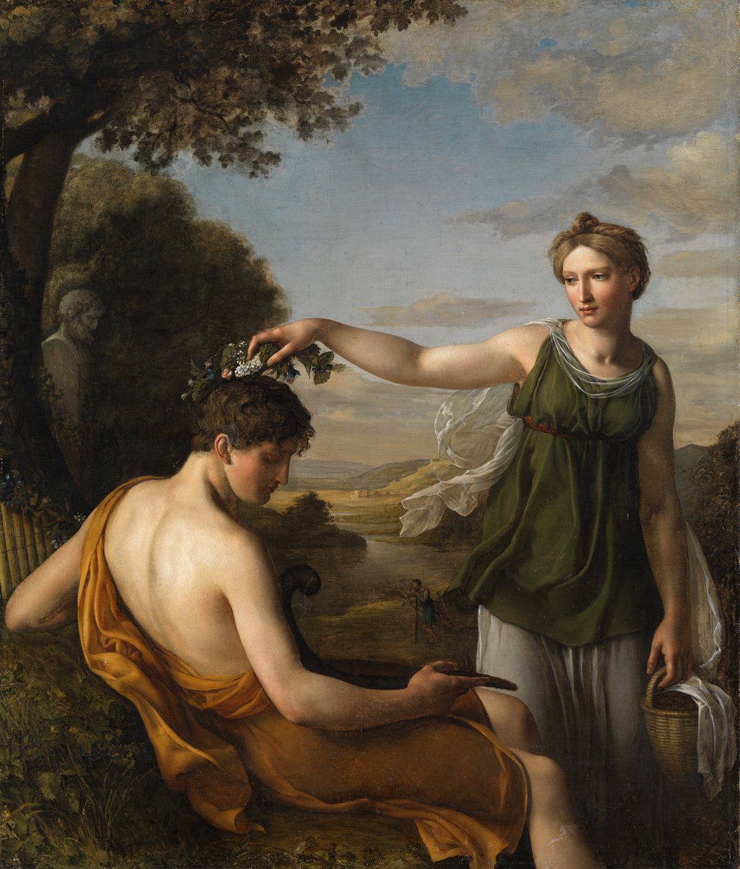 克洛伊 (Chloe)，作者：汉斯·雅各布·奥里 (Oeri, Hans Jakob) (1782-1868)。 布面油画 作者 汉斯·雅各布·奥里