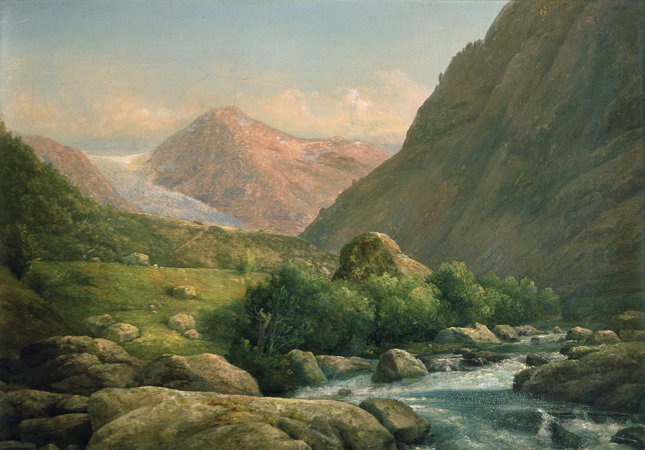 邦胡斯冰川（布面油画） 作者 Hans Leganger Reusch