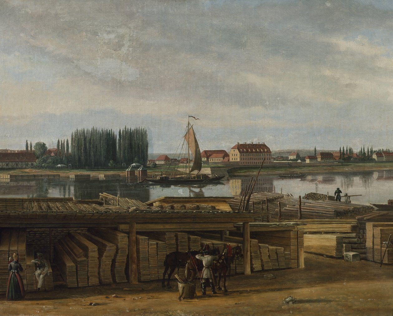 来自德累斯顿地区，约 1829-30 年（布面油画） 作者 Hans Leganger Reusch