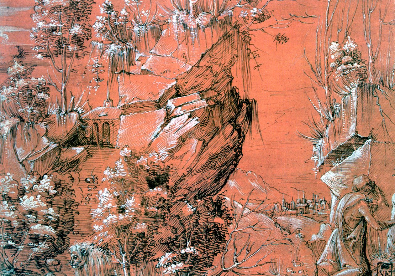 花园里的圣杰罗姆》，约1510-1531年 作者 小汉斯·列