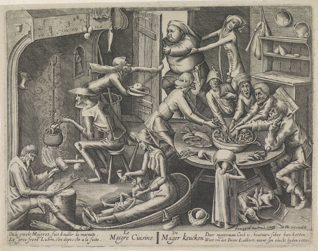 Le Maigre Cuisine
Le Maigre Cuisine / The Lean Cuisine（实物标题）
Le Maigre Cuisine 和 Fat Cuisine（系列名称） 作者 Hans Liefrinck (I) (可能)