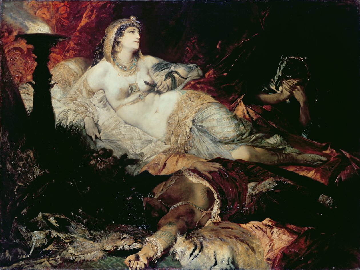 克娄巴特拉之死（布面油画） 作者 汉斯·马卡特（Hans Makart）