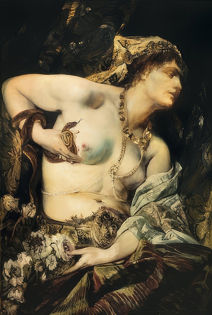 克娄巴特拉之死。 1875年 作者 汉斯·马卡特（Hans Makart）