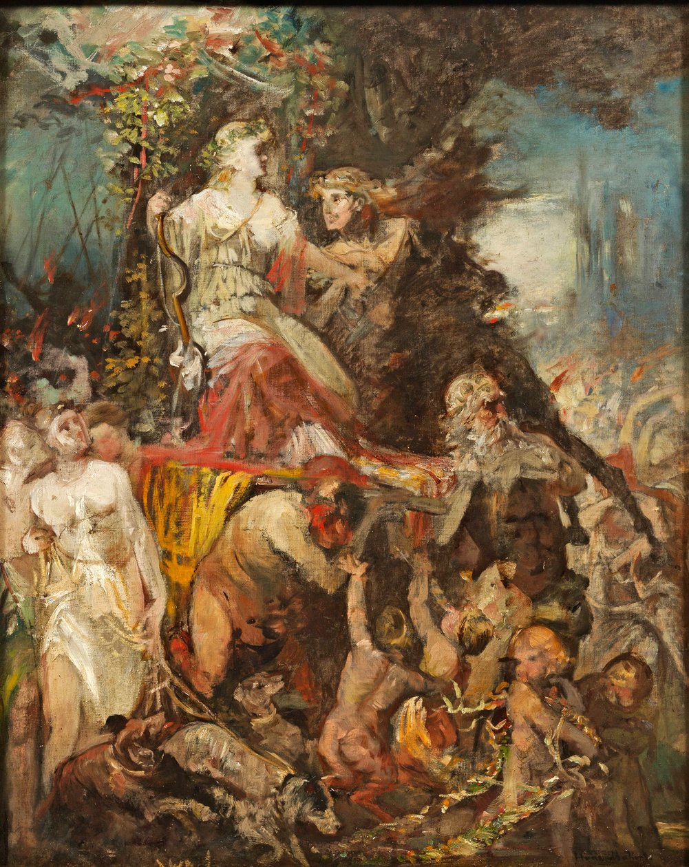 汉斯-马卡特《戴安娜与巴克斯的凯旋游行 作者 汉斯·马卡特（Hans Makart）