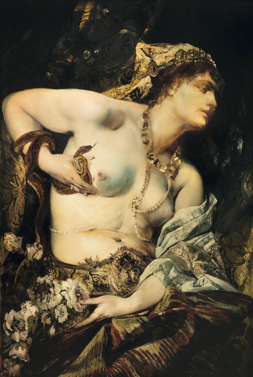 "克娄巴特拉之死》 汉斯-马卡特（1840-1884）的绘画作品 1875年 私人收藏 作者 汉斯·马卡特（Hans Makart）