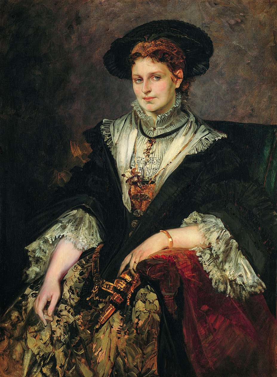 贝莎·冯·皮洛蒂的肖像，1872-1873年 作者 汉斯·马卡特（Hans Makart）