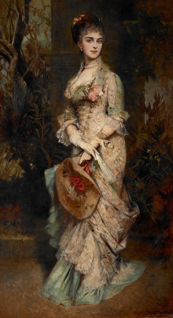 汉娜-克林科什（Hanna Klinkosch，1849-1925 年）的肖像，1890 年与列支敦士登公主成婚 作者 汉斯·马卡特（Hans Makart）