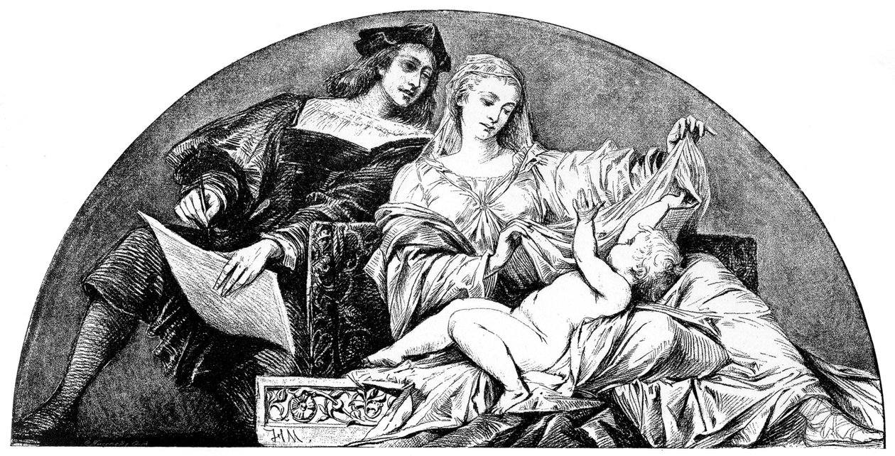 拉斐尔（Raphael），意大利文艺复兴时期的画家，c1880-1882年 作者 汉斯·马卡特（Hans Makart）