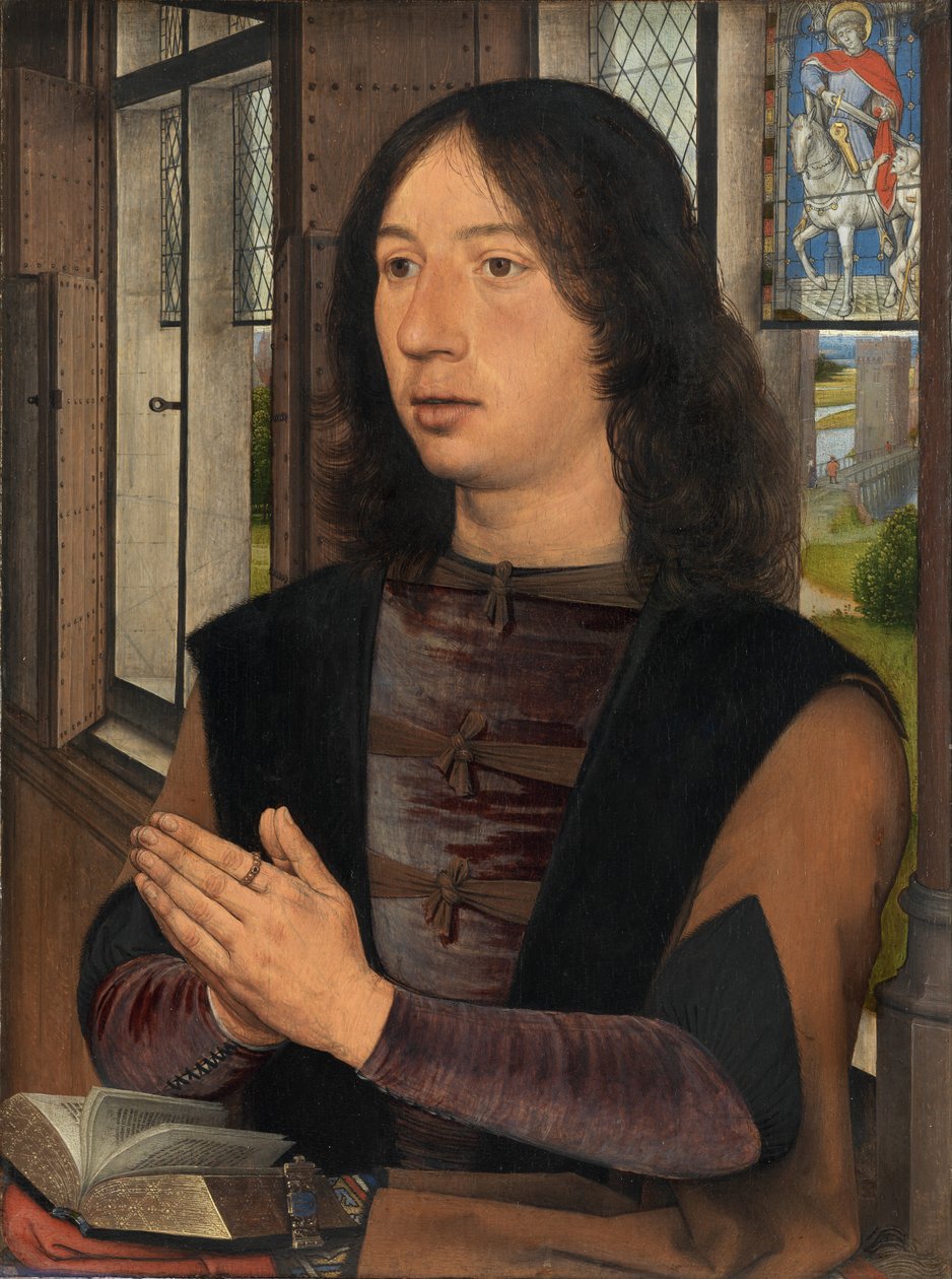 Maarten van Nieuwenhove 双联画的细节 作者 汉斯·梅姆林