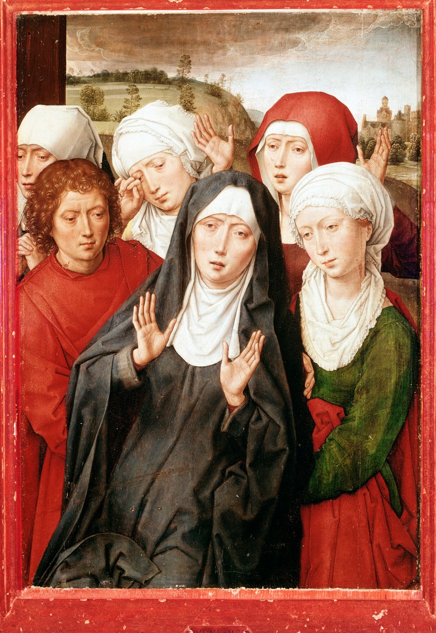 Diptych of Granada: “The pious women and st John evangelist” Painting by Hans Memling (1435/40-1494) 15th century Dim 51x36.5 cm Granada, Royal Chapel 作者 汉斯·梅姆林