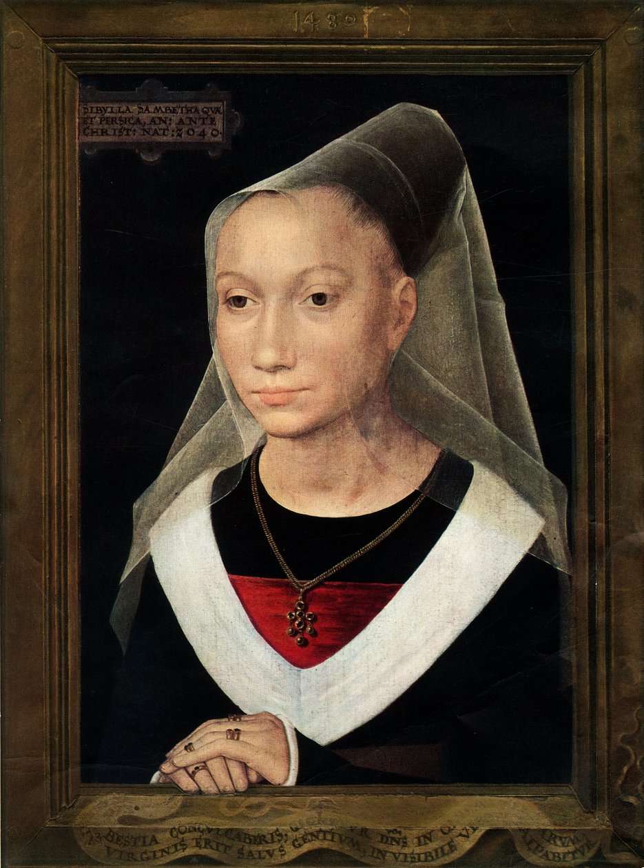 玛丽肖像，威廉·莫雷尔（Willem Moreel）的女儿，1480年。 作者 汉斯·梅姆林
