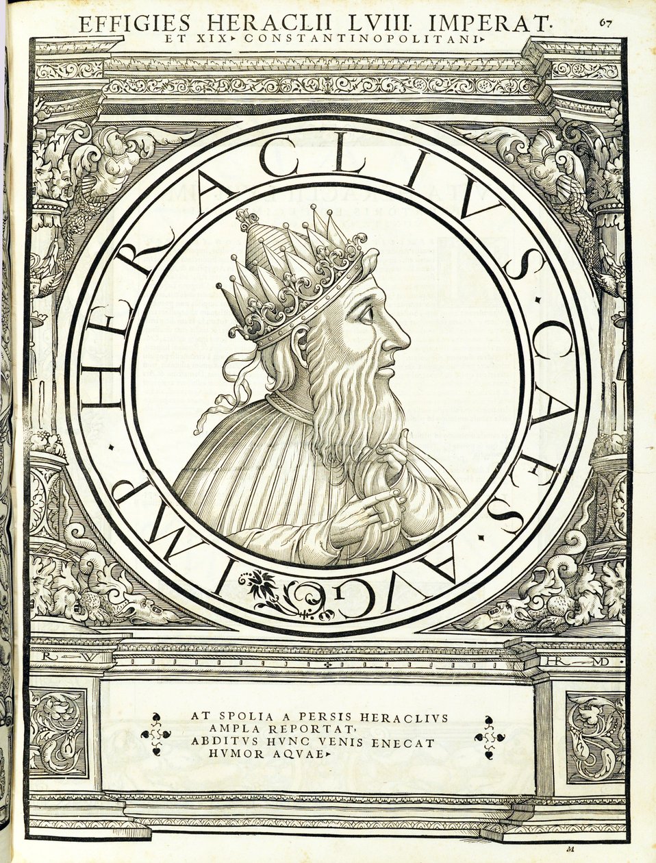 Ileraclius，由鲁道夫Wyssenbach，由Andreas盖斯纳，苏黎世，1印古钱币，雕刻罗马东部和西部最真实的图像的主将 作者 汉斯·鲁道夫·曼努埃尔·德意志