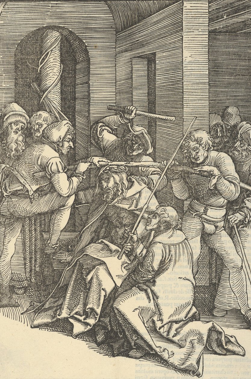 基督冠以荆棘，来自Speculum passionis domini nostri Ihesu Christi，1507。 作者 Hans Schäufelein the Elder