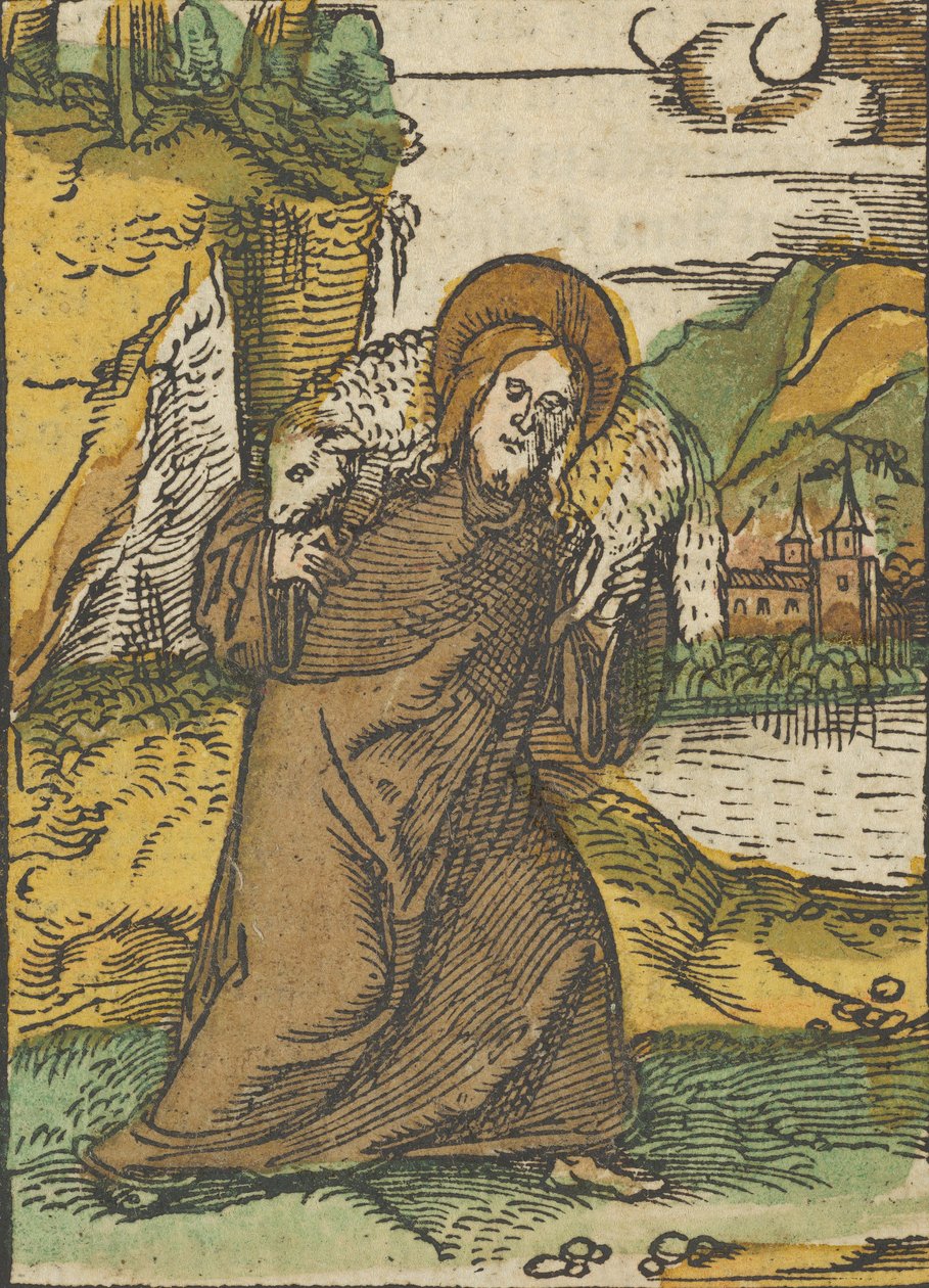 作为好牧人的基督，来自Das Plenarium，1517年。 作者 Hans Schäufelein the Elder