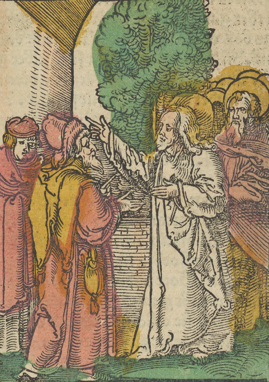 法利赛人和收税人的寓言，摘自Das Plenarium，1517。 作者 Hans Schäufelein the Elder