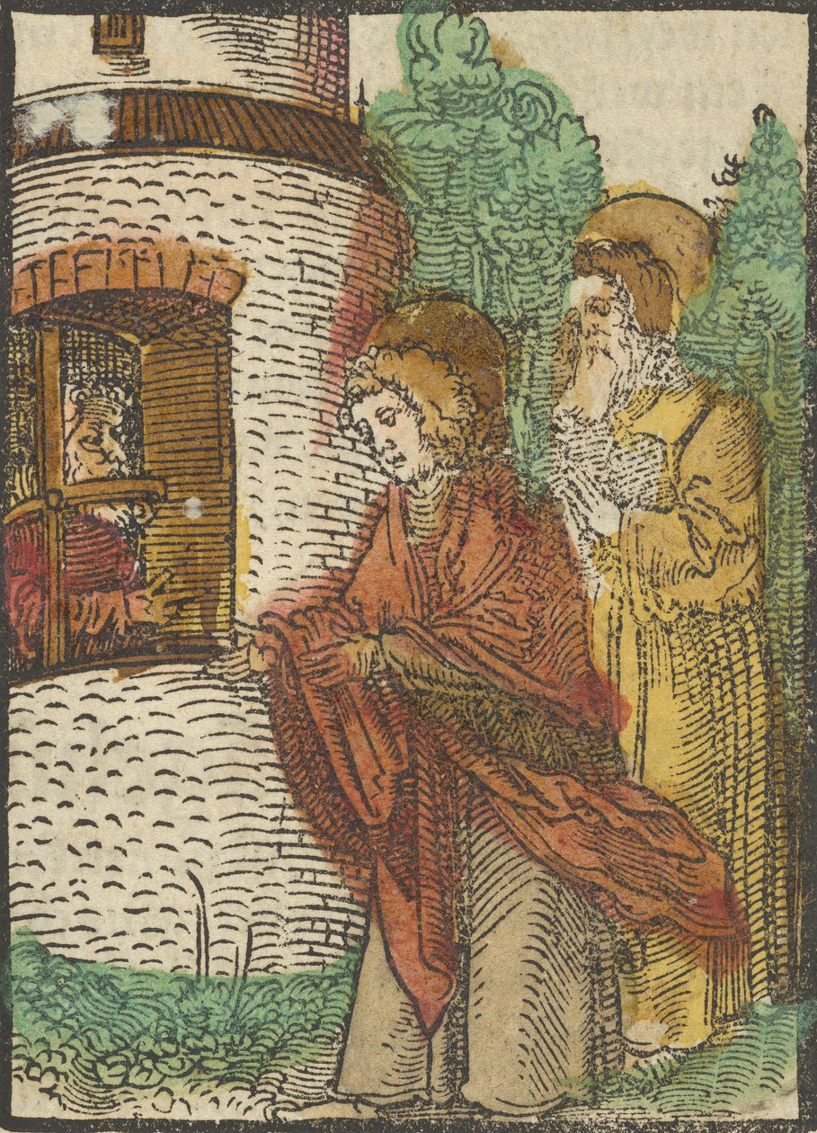 监狱中的圣约翰，出自《Plenarium》，1517年。 作者 Hans Schäufelein the Elder