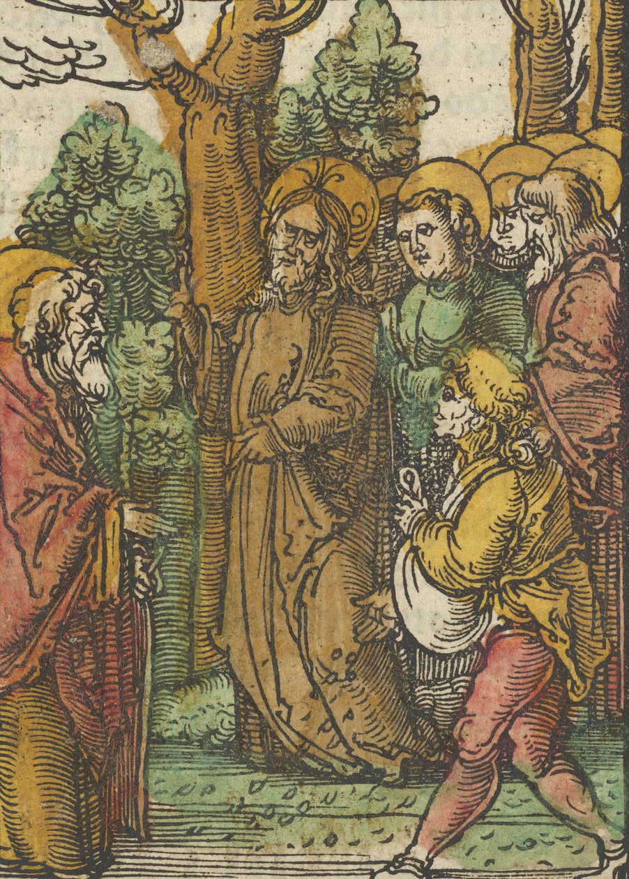 播种者和杂草的寓言》，出自Das Plenarium，1517年。 作者 Hans Schäufelein the Elder