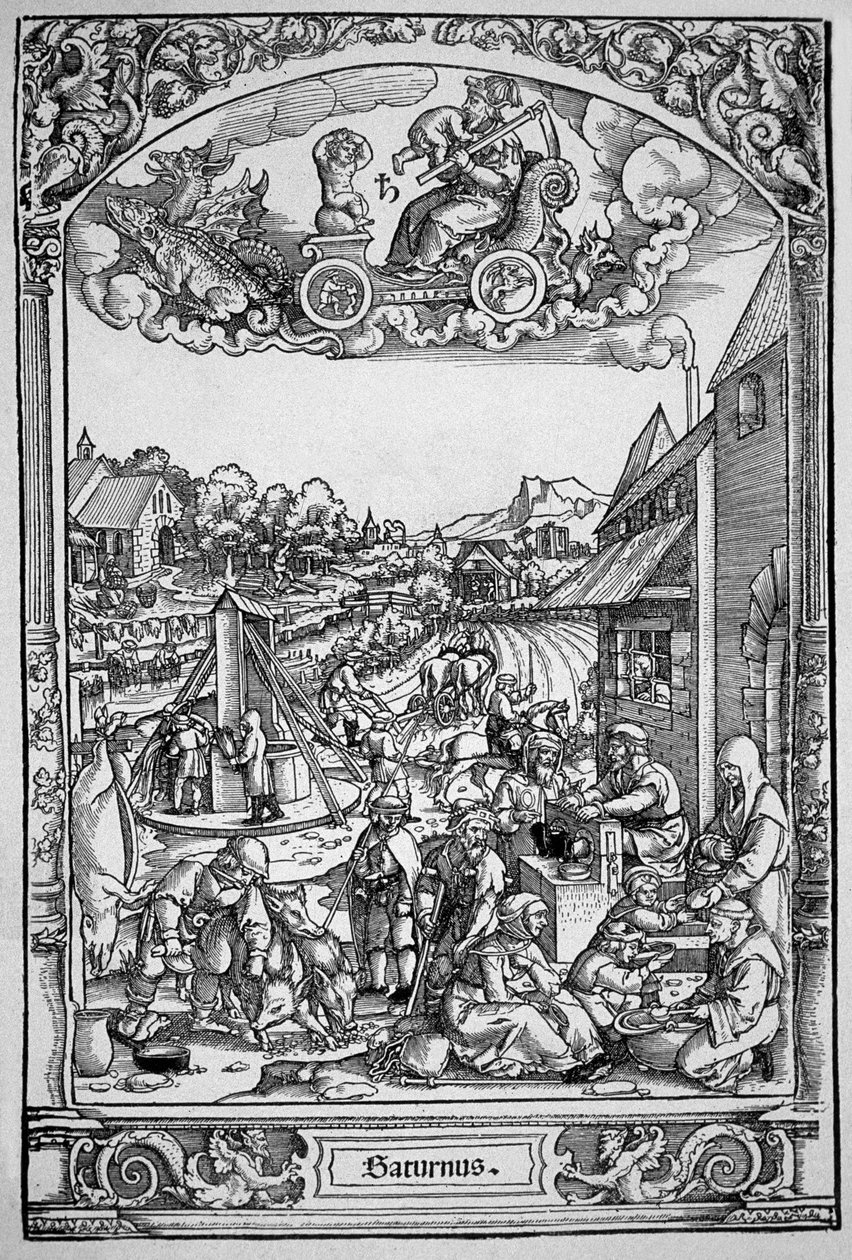 土星（木刻） 作者 汉斯·塞巴尔德 (School of) Beham