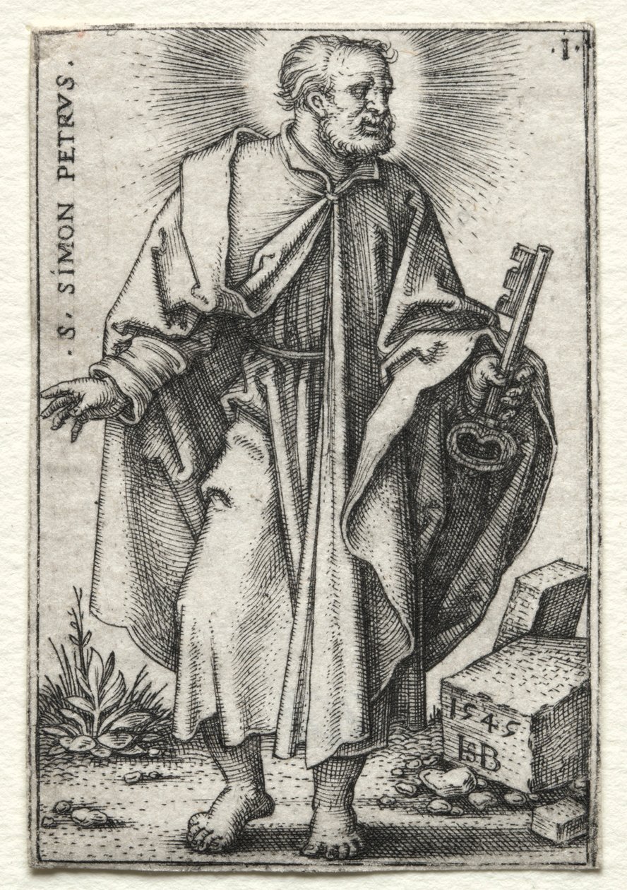 圣西蒙·彼得（St.Simon Peter），1545-1546年。 作者 汉斯·塞巴尔德·贝汉姆