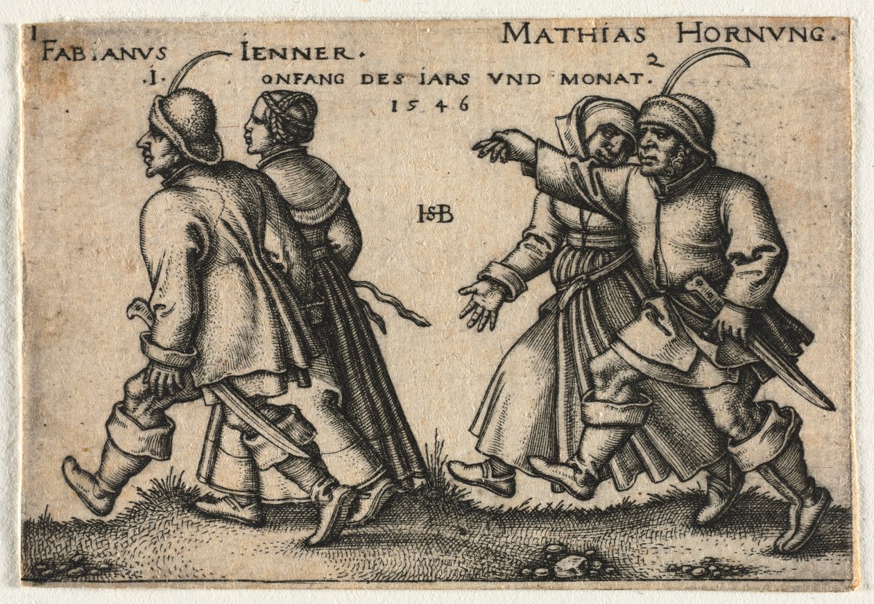 农民的婚礼或十二个月  1-Fabianus Jenner 2-Mathias Hornung 作者 汉斯·塞巴尔德·贝汉姆
