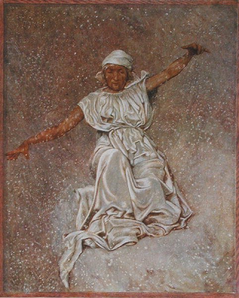二月，来自莱比锡出版的《节日庆典》的插图，约1910年（彩色平印）。 作者 汉斯·托马