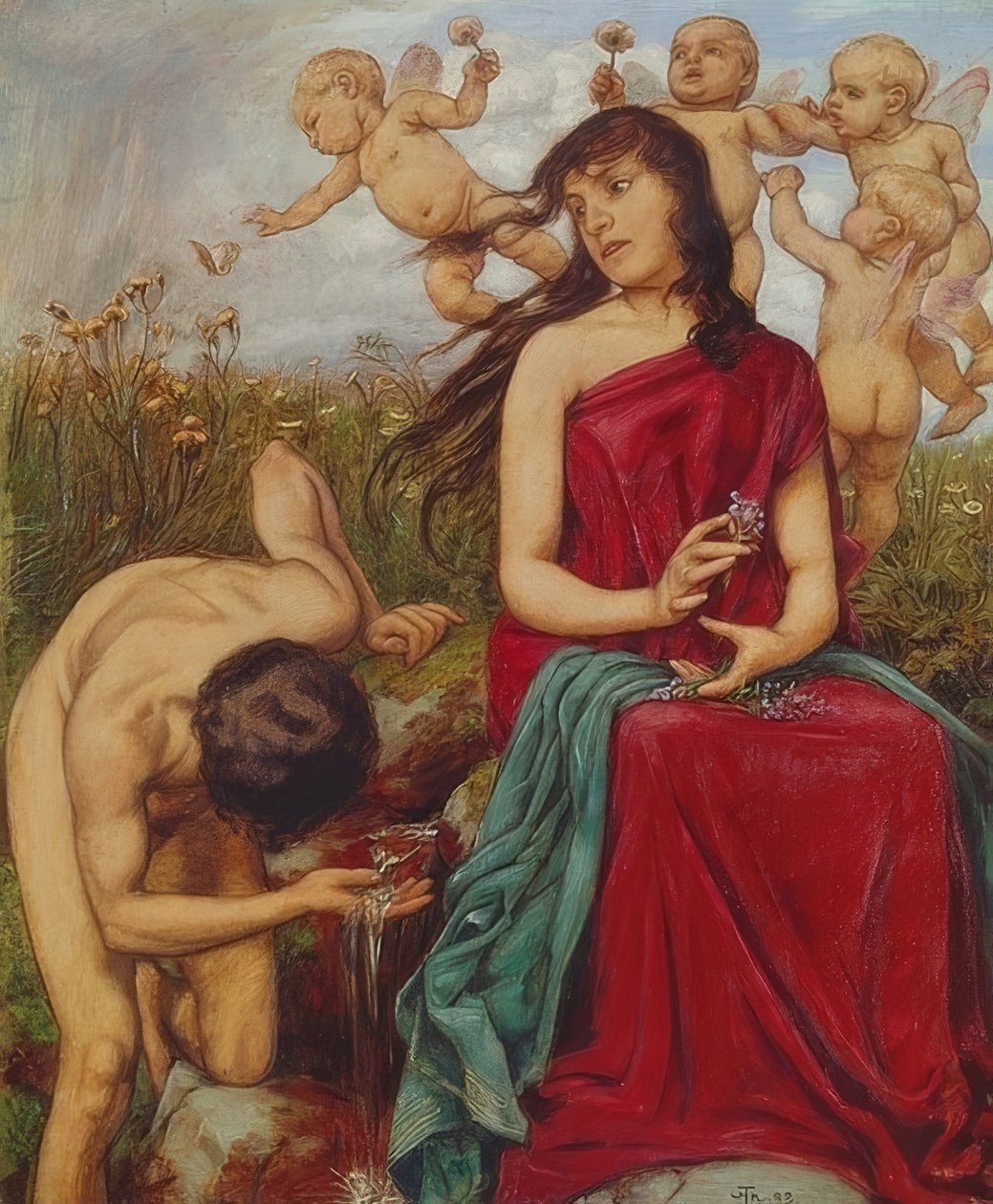Quellennymphe。 1888年 作者 汉斯·托马