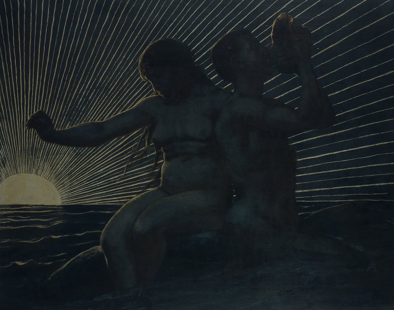 特里顿对，1892年 作者 汉斯·托马
